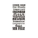 Ver imagem 2 de Adesivo Decorativo Parede Frase Cozinha, Area Gourmet