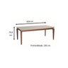 Mesa de Jantar Lauren Offwhite com Natural 1,80 M - 2