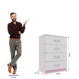 Cômoda para Quarto Infantil 5 Gavetas Maxi - 4