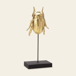 Escultura Decorativa Besouro Dourado 28CM MART - 2