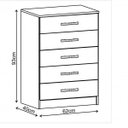 Ver imagem 4 de Cômoda para Quarto Infantil 5 Gavetas Maxi