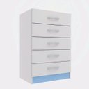 Ver imagem 3 de Cômoda para Quarto Infantil 5 Gavetas Maxi