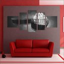 Ver imagem 2 de Quadro Decorativo Pipoca Filmes Cinema Salas Interiores Mosaico 5 Peças Com Moldura