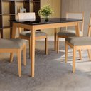 Ver imagem 5 de Conjunto Sala de Jantar Nara Kappesberg em Madeira Maciça com 4 Cadeiras Linho Fendi