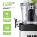 Ver imagem 4 de Amzchef Espremedor de Prensagem a Frio com Chute Largo para Frutas Inteiras (branco)