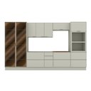 Ver imagem 2 de Cozinha Completa Fineze 8 Portas 8 Gavetas com Vidro 100% MDF Areia Hp/Cinamomo - Henn