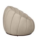 Ver imagem 4 de Kit 02 Poltrona Decorativa Concha Base Arco Giratória Veludo Cor:bege