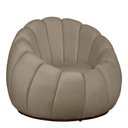 Ver imagem 2 de Kit 02 Poltrona Decorativa Concha Base Arco Giratória Veludo Cor:bege