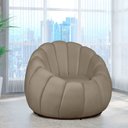 Ver mais imagens de Kit 02 Poltrona Decorativa Concha Base Arco Giratória Veludo Cor:bege