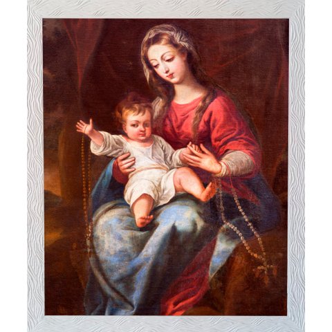 Quadro de Tecido Maria Mãe de Jesus com Moldura 77x58 cm FORNECEDOR 57 QTG-006