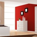 Ver imagem 5 de Cômoda Sapateira 1 Porta 5 Gavetas Zurique Branco