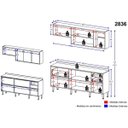 Ver imagem 4 de Cozinha Compacta New Paris 8 Ptas 3 Gav 2836 Multimóveis Branco