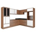Ver imagem 2 de Cozinha Completa Multimóveis com 13 peças Calábria 5461R Nogueira/Branco