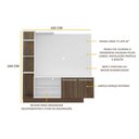 Ver imagem 3 de Estante com Painel TV 55" e 2 portas Denver Multimóveis Argila/Branco 