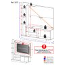 Estante com Painel TV 55" e 2 portas Denver Multimóveis Argila/Branco  - 7
