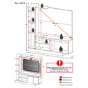 Ver imagem 7 de Estante com Painel TV 55" e 2 portas Denver Multimóveis Argila/Branco 