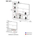 Ver imagem 3 de Estante Multimóveis para Tv 50 Polegadas com 2 Portas - Duna Texturizado