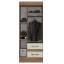Ver imagem 4 de Quarto Completo com Guarda-Roupa 3 Portas 2 Gavetas e Cômoda 4 Gavetas e 1 Porta Colorido/Castanho/Off-White