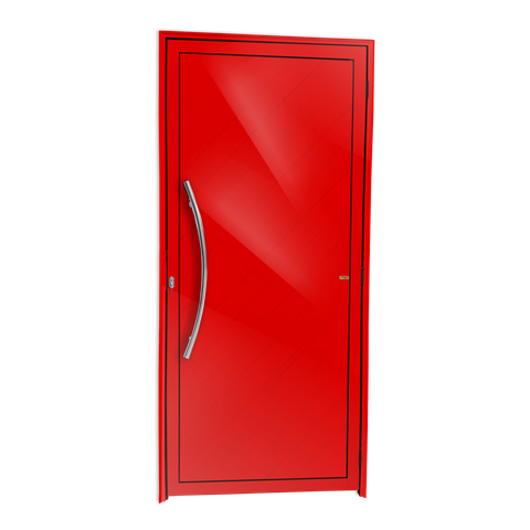 Porta Alumínio Lambril Savana c/Puxador e.Vermelho 90 Brimak