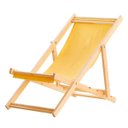 Ver imagem 2 de Kit 2 Espreguiçadeiras Dobráveis sem Braço com Tecido Amarelo Madeira Maciça