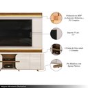 Ver imagem 3 de Home Estante Tv 75" Ahri Ripado Canelado 4 Portas com Amortecimento Offwhite/freijó G18 - Gran Belo
