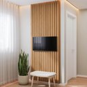 Ver imagem 1 de Painel Ripado para TV até 32 Polegadas 80cmx230cm Aruá CabeCasa MadeiraOriginals Marrom Jatobá