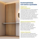 Ver mais imagens de Painel Ripado para TV 32 Polegadas Planejado 80x230cm Aruá CabeCasa MadeiraOriginals Marrom/Jatobá