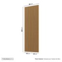 Ver imagem 3 de Painel Ripado para TV 32 Polegadas Planejado 80x230cm Aruá CabeCasa MadeiraOriginals Marrom/Jatobá