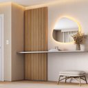 Ver imagem 7 de Painel Ripado para TV 32 Polegadas Planejado 80x230cm Aruá CabeCasa MadeiraOriginals Marrom/Jatobá
