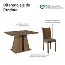 Ver imagem 5 de Conjunto Sala de Jantar Mesa Tampo de Madeira 4 Cadeiras Rustic/Silver Marilyn Madesa