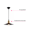 Ver imagem 3 de Lustre Pendente Luminária Industrial Vintage Retrô Nordic Loft Inl22