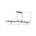 Ver imagem 5 de Lustre Pendente Luminária Preto Sputnik Moderno Retrô para 12 Lâmpadas Sala Área Gourmet Inl56