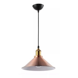 Lustre Pendente Luminária Cobre Bronze Industrial Vintage Retrô Sala Área Gourmet Cozinha Inl21
