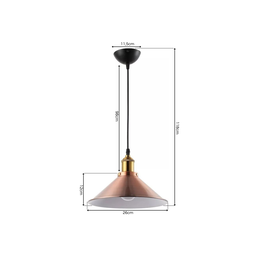 Lustre Pendente Luminária Cobre Bronze Industrial Vintage Retrô Sala Área Gourmet Cozinha Inl21 - 4