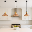 Ver imagem 3 de Lustre Pendente Luminária Cobre Bronze Industrial Vintage Retrô Sala Área Gourmet Cozinha Inl21