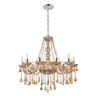 Lustre Candelabro Pendente Luxo Cristal Legitimo Cor Âmbar 12 Braços Sala Quarto Escritório Inl54 - 4