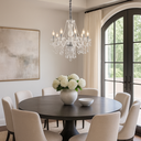 Ver imagem 6 de Lustre Candelabro Pendente Luxo Cristal Legitimo Transparente 8 Braços Sala Quarto Escritório Inl50