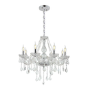 Ver imagem 4 de Lustre Candelabro Pendente Luxo Cristal Legitimo Transparente 8 Braços Sala Quarto Escritório Inl50