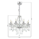 Ver imagem 7 de Lustre Candelabro Pendente Luxo Cristal Legitimo Transparente 8 Braços Sala Quarto Escritório Inl50