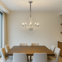 Ver imagem 5 de Lustre Candelabro Pendente Luxo Cristal Legitimo Transparente 8 Braços Sala Quarto Escritório Inl50