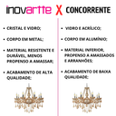 Ver imagem 2 de Lustre Candelabro Pendente Luxo Cristal Legitimo Âmbar 8 Braços Sala Quarto Escritório Cozinha Inl51