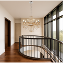 Ver imagem 6 de Lustre Candelabro Pendente Luxo Cristal Legitimo Âmbar 8 Braços Sala Quarto Escritório Cozinha Inl51