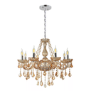 Ver imagem 4 de Lustre Candelabro Pendente Luxo Cristal Legitimo Âmbar 8 Braços Sala Quarto Escritório Cozinha Inl51