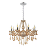 Lustre Candelabro Pendente Luxo Cristal Legitimo Âmbar 8 Braços Sala Quarto Escritório Cozinha Inl51 - 4