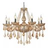 Lustre Candelabro Pendente Luxo Cristal Legitimo Âmbar 8 Braços Sala Quarto Escritório Cozinha Inl51 - 3