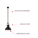 Ver imagem 7 de Lustre Luminária Pendente Preto Vintage Retrô Industrial Moderno Cozinha Ilha Quarto Sala Inl20
