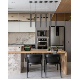 Pendente Tubo Tubeto Preto Lustre Cozinha Ilha Quarto Escritório 4cmx40cm Lâmpada Led Inclusa Inl44 - 3