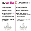 Ver imagem 2 de Lustre Candelabro Pendente Luxo Cristal Legitimo Transparente 12 Braços Sala Quarto Cozinha Inl53