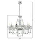 Ver imagem 6 de Lustre Candelabro Pendente Luxo Cristal Legitimo Transparente 12 Braços Sala Quarto Cozinha Inl53