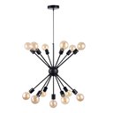 Ver imagem 3 de Lustre Pendente Moderno Sputnik Industrial Retrô Preto para 13 Lâmpadas Quarto Sala Escritório Inl55